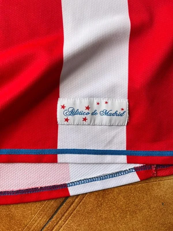 Vintage 2007-08 Nike Atlético Madrid red white home soccer jersey Size S – photo 2